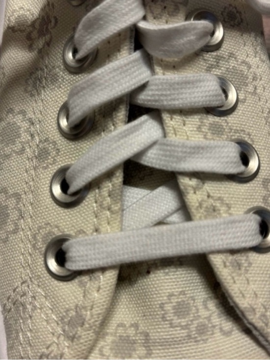 Converse Cream Floral Low Top Sneakers - Picture 3 of 9